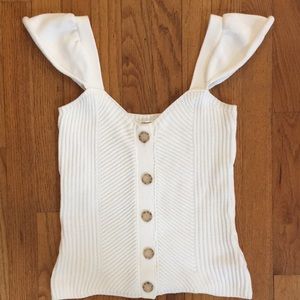 Anthropologie Knit Cold Shoulder Top Size XS